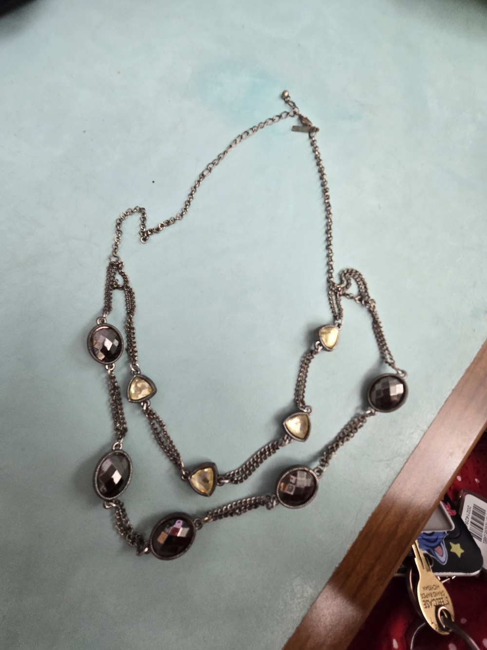 Gold-Tone Multi-Stone Layered Necklace - Stylish Women's Jewelry